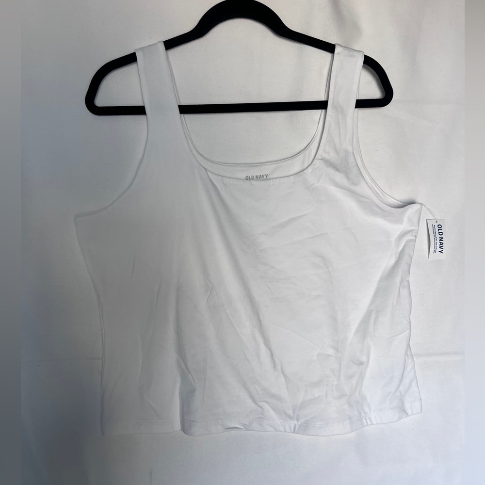 Old Navy White Scoop Neck Tank Top NWT XXL